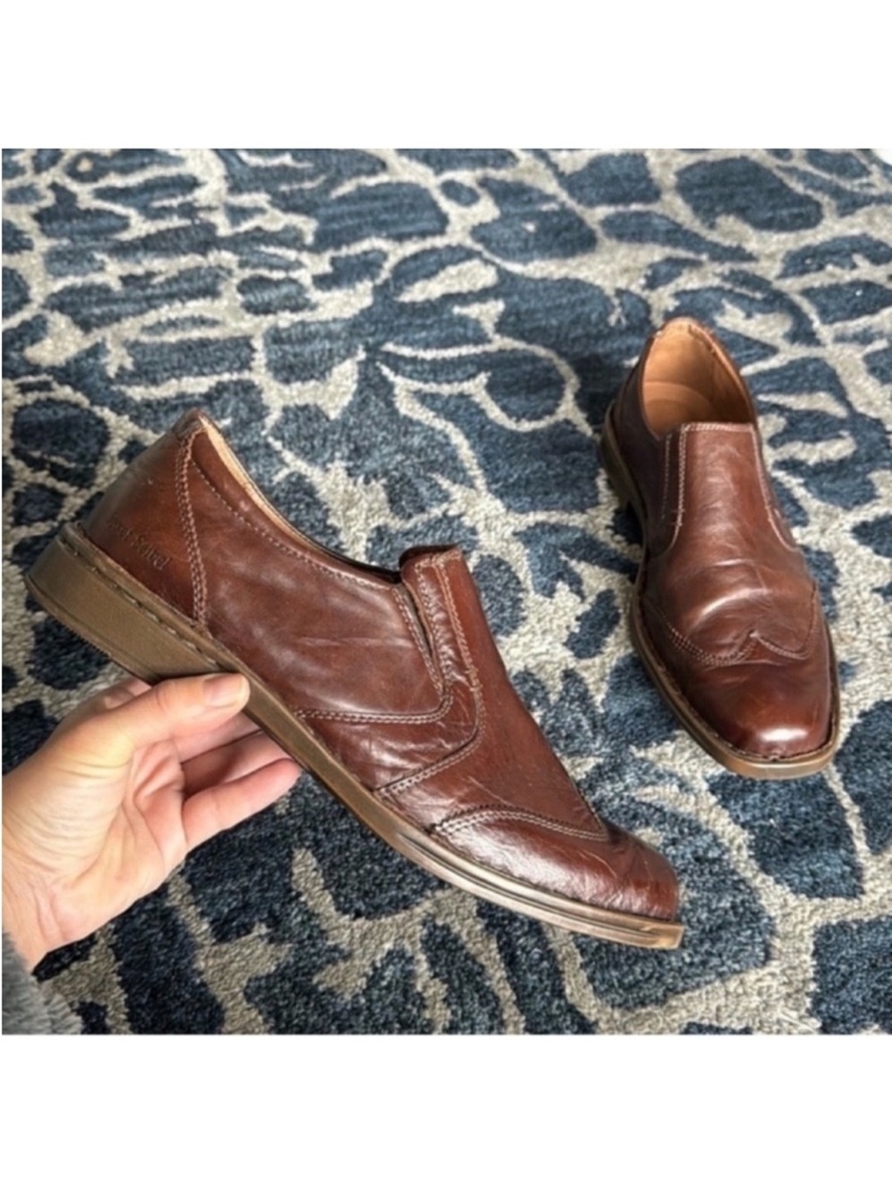 Josef Seibel Men’s Douglas Leather Slip on Loafers/Shoes Size 11 EU 44 Brown